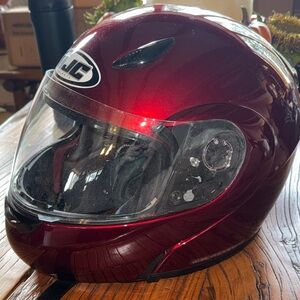HJC Red Motorcycle Helmet